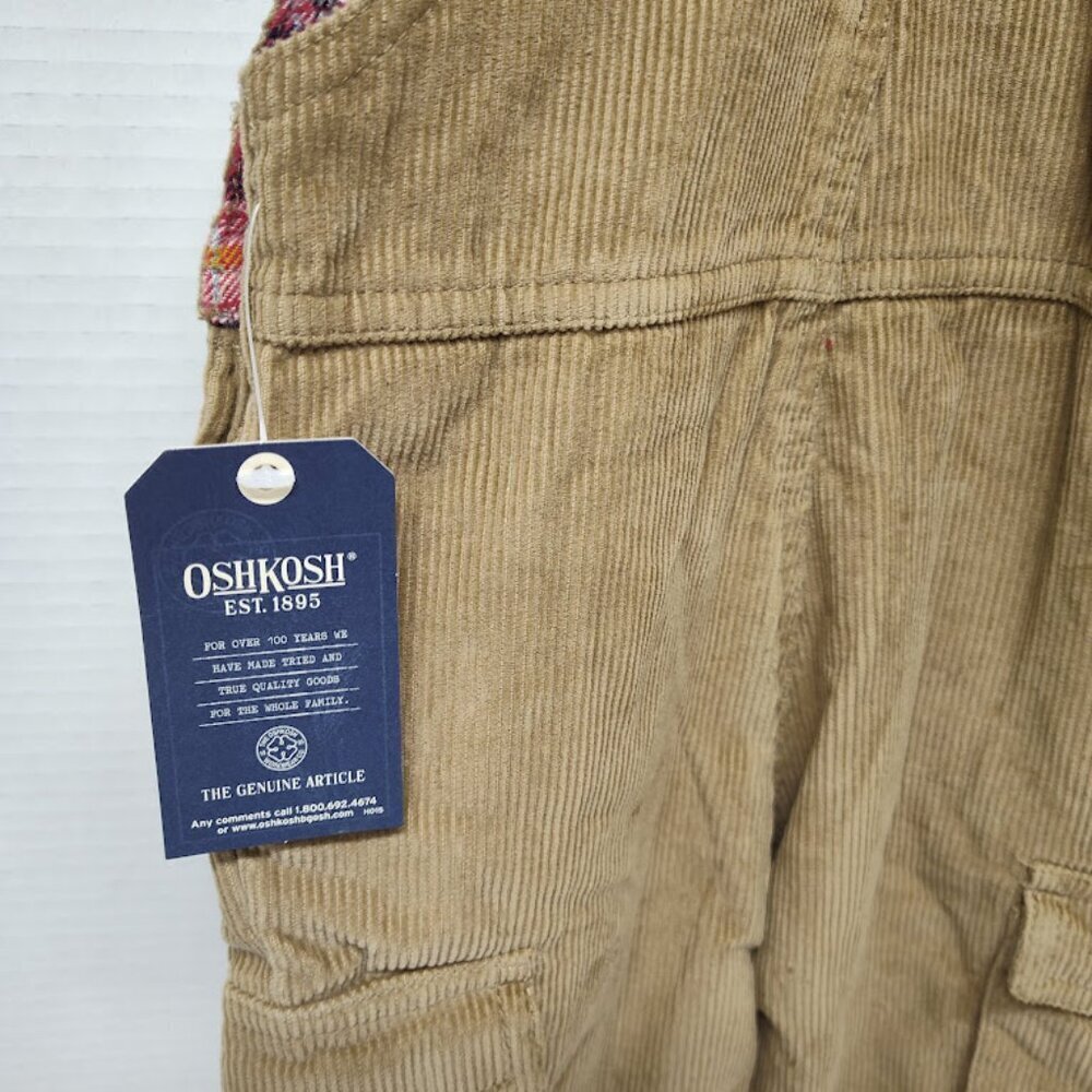 Vintage OshKosh Y2K Corduroy Baby Coverall 3-6 Month Brown NWT - Picture 5 of 10